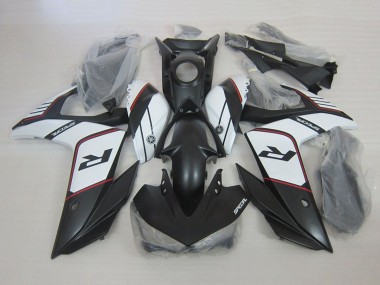 Lojas Carenagens Moto Yamaha YZF R3 2015-2018 - Branco Preto Fosco