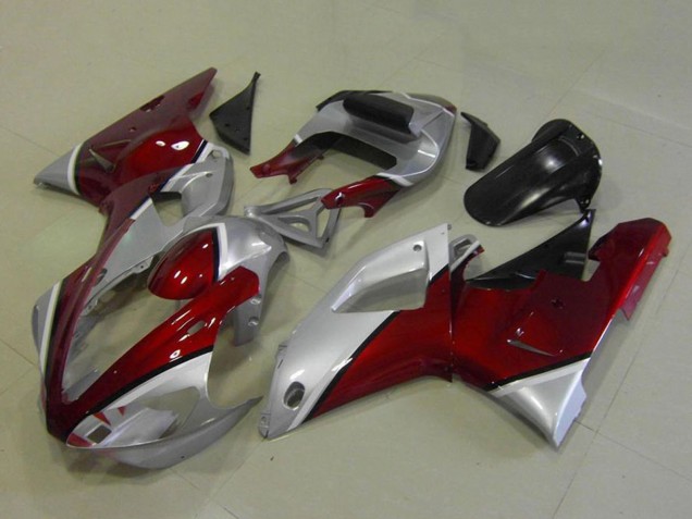 Lojas Carenagens Moto Yamaha YZF R1 2000-2001 - Prata Vermelho Castanho
