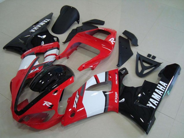 Lojas Carenagens Moto Yamaha YZF R1 2000-2001 - Vermelho Branco Preto Brilhante