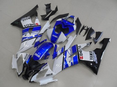Lojas Carenagens Moto Yamaha YZF R6 2008-2016 - Branco Azul Preto Brilhante ENEOS Yamalube