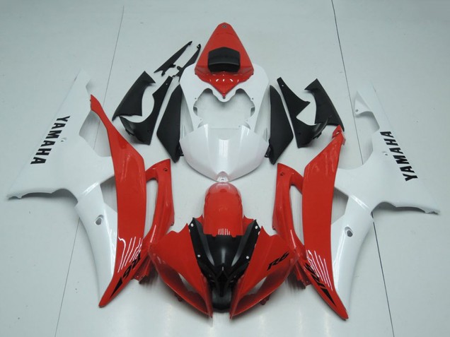 Lojas Carenagens Moto Yamaha YZF R6 2008-2016 - Branco Vermelho