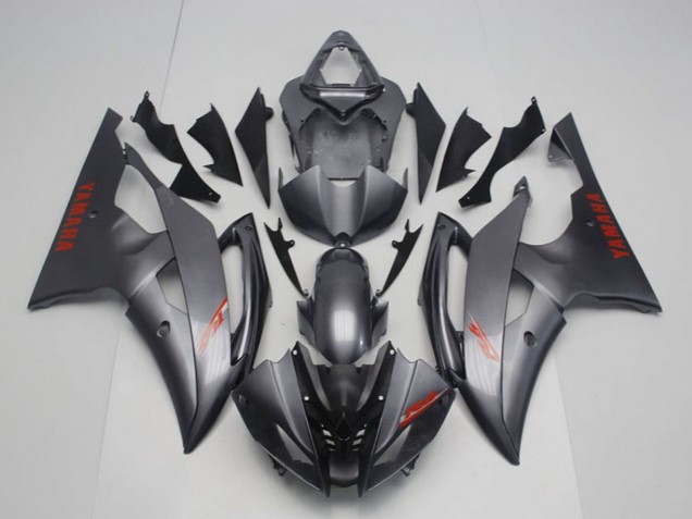 Lojas Carenagem Moto Yamaha YZF R6 2008-2016 - Cinzento Vermelho Decalques