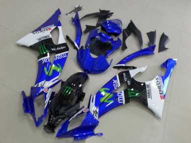 Lojas Carenagens Moto Yamaha YZF R6 2008-2016 - Branco Azul Preto Brilhante Verde Monstro MoviStar
