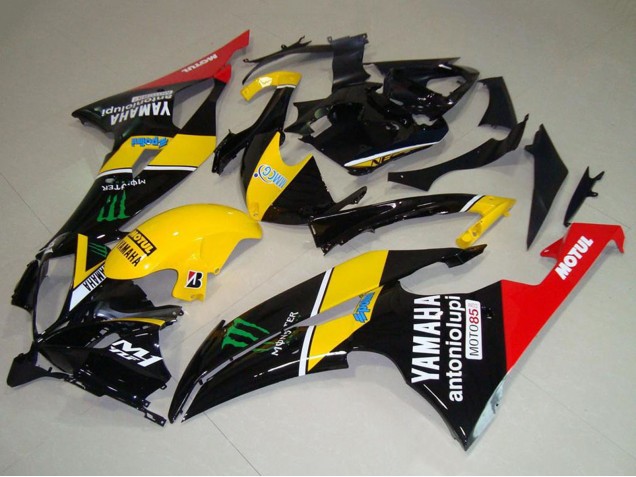 Lojas Carenagens Moto Yamaha YZF R6 2008-2016 - Amarelo Vermelho Preto Brilhante Verde Monstro Motul
