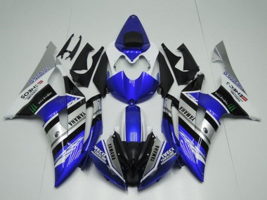 Lojas Carenagens Moto Yamaha YZF R6 2008-2016 - Branco Azul Prata Preto Monstro ENEOS Yamalube Semakin Didepan