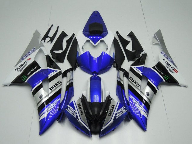 Lojas Carenagens Moto Yamaha YZF R6 2008-2016 - Branco Azul Prata Preto Monstro ENEOS Yamalube Semakin Didepan