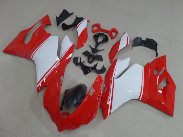 Lojas Carenagens Moto Ducati 1199 2011-2014 - Vermelho Branco Preto