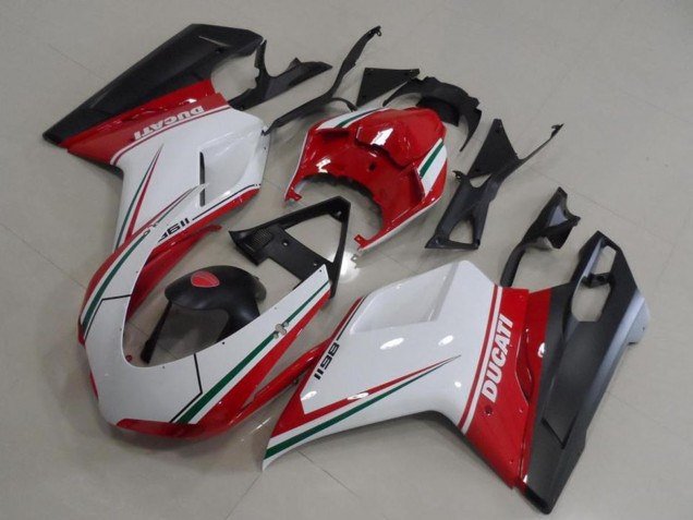 Lojas Carenagens Moto Ducati 1198 2007-2014 - Branco Vermelho Verde Preto Fosco