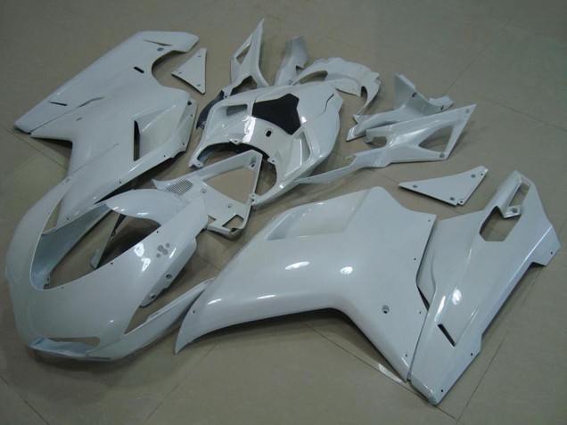 Lojas Carenagens Moto Ducati 848 1098 1198 2007-2014 - Branco Brilhante