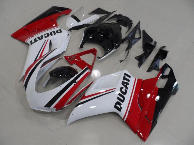 Lojas Carenagens Moto Ducati 1098 2007-2014 - Branco Vermelho Verde Preto Brilhante