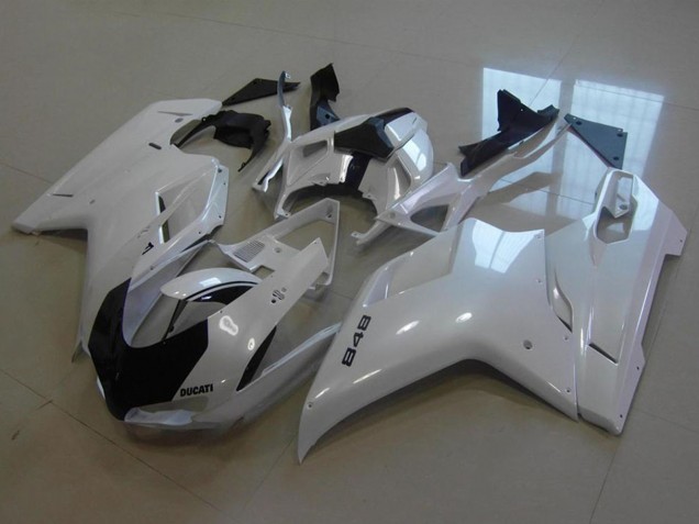 Lojas Carenagens Moto Ducati 848 2007-2014 - Branco Brilhante