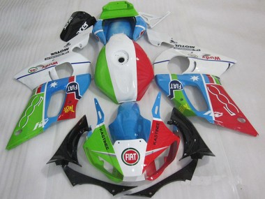 Lojas Carenagens Moto Yamaha YZF R6 1998-2002 - Branco Azul Verde Vermelho Fiat Kastinee