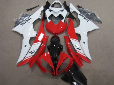 Lojas Carenagens ABS Yamaha YZF R6 2008-2016 - Branco Vermelho Preto Brilhante
