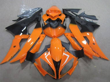 Lojas Carenagem Moto Yamaha YZF R6 2008-2016 - Laranja Preto Brilhante