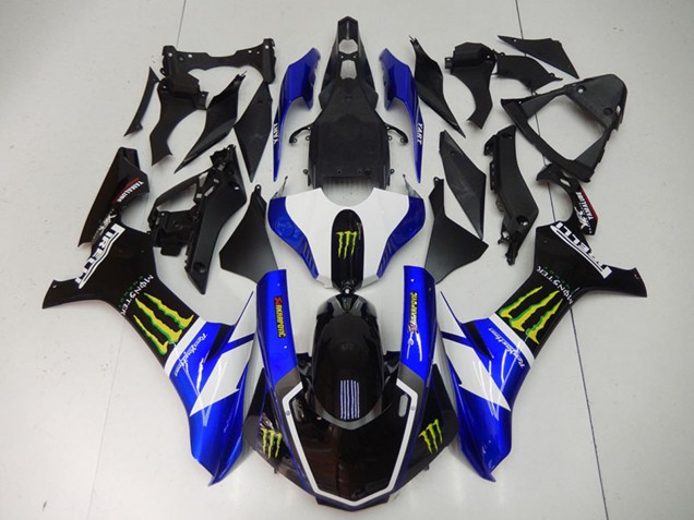 Lojas Carenagens Moto Yamaha YZF R1 2015-2019 - Azul Branco Preto Brilhante Verde Monstro