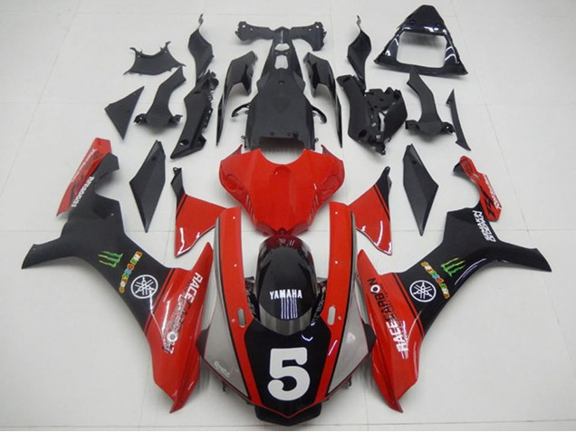 Lojas Carenagens Moto Yamaha YZF R1 2015-2019 - Vermelho Preto Verde Monstro 5