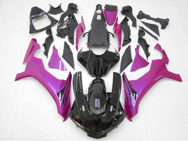 Lojas Carenagens Moto Yamaha YZF R1 2015-2019 - Preto Brilhante Rosa