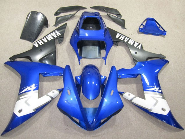 Lojas Carenagens Moto Yamaha YZF R1 2002-2003 - Azul Branco Preto Fosco