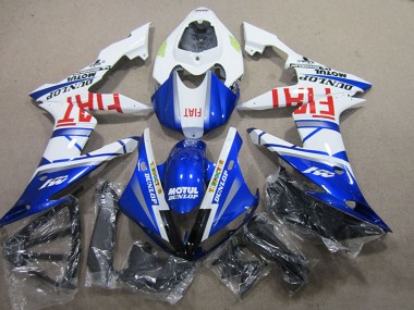 Lojas Carenagens Moto Yamaha YZF R1 2004-2006 - Branco Azul Motul Fiat