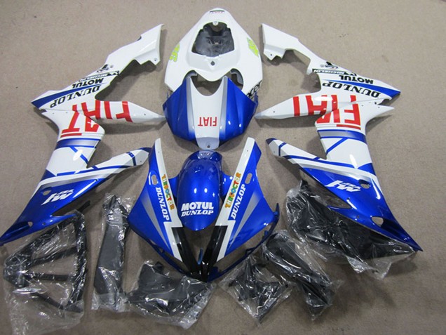 Lojas Carenagens Moto Yamaha YZF R1 2004-2006 - Branco Azul Motul Fiat