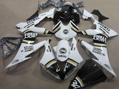 Lojas Carenagens Moto Yamaha YZF R1 2004-2006 - Branco Preto Lucky Strike