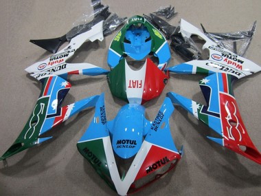Lojas Carenagens Moto Yamaha YZF R1 2004-2006 - Branco Azul Vermelho Verde Branco Fiat Motul