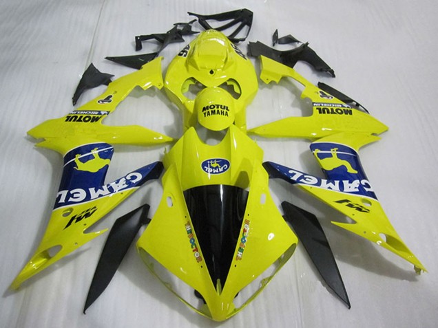 Lojas Carenagens Moto Yamaha YZF R1 2004-2006 - Amarelo Azul Preto Branco Camelo Motul