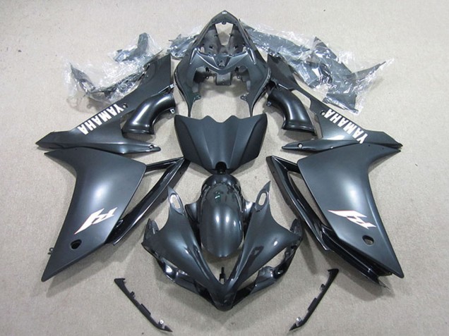 Lojas Carenagens Moto Yamaha YZF R1 2007-2008 - Preto Fosco Branco Decal