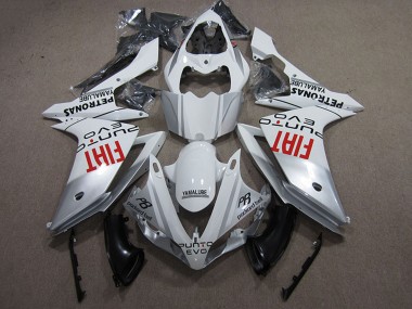 Lojas Carenagens Moto Yamaha YZF R1 2007-2008 - Prata Branco Vermelho Fiat