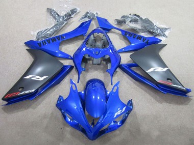Lojas Carenagens Moto Yamaha YZF R1 2007-2008 - Azul Preto Fosco