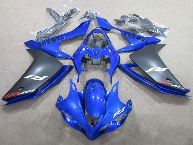 Lojas Carenagens Moto Yamaha YZF R1 2007-2008 - Azul Preto Fosco