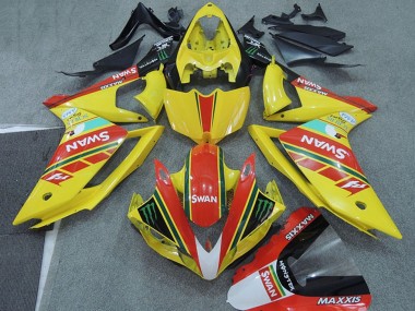 Lojas Carenagens Moto Yamaha YZF R1 2007-2008 - Amarelo Vermelho Preto Branco Cisne