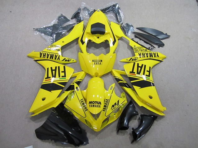 Lojas Carenagens Moto Yamaha YZF R1 2007-2008 - Amarelo Preto Motul Fiat