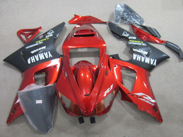 Lojas Carenagem Moto Yamaha YZF R1 2009-2011 - Vermelho Preto Fosco