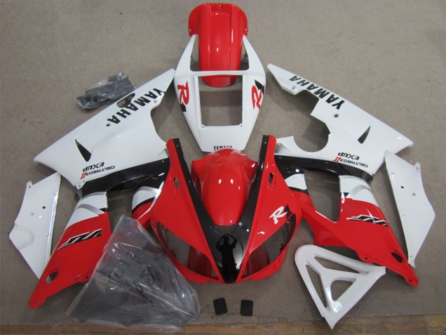 Lojas Carenagem Moto Yamaha YZF R1 2009-2011 - Branco Vermelho Preto