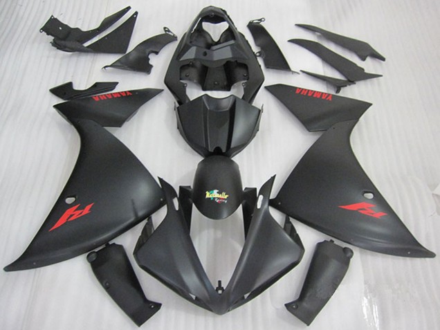 Lojas Carenagens Moto Yamaha YZF R1 2009-2011 - Preto Fosco Vermelho Decal