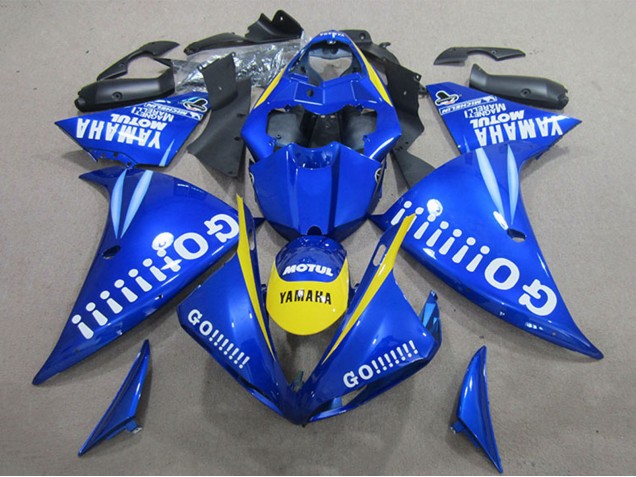 Lojas Carenagens Moto Yamaha YZF R1 2009-2011 - Azul Amarelo Branco Go