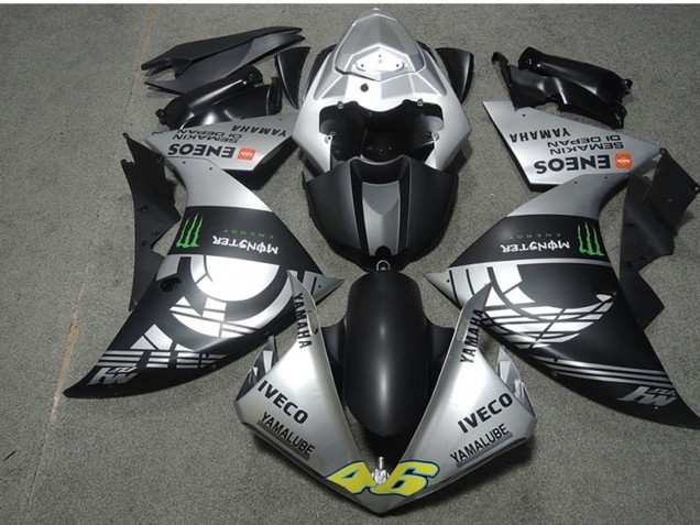 Lojas Carenagens Moto Yamaha YZF R1 2009-2011 - Prata Preto Fosco Verde Monstro Iveco Yamalube ENEOS Semakin Didepan
