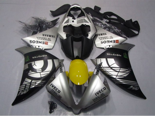 Lojas Carenagens Moto Yamaha YZF R1 2012-2014 - Prata Preto IVECO Yamalube ENEOS Monstro