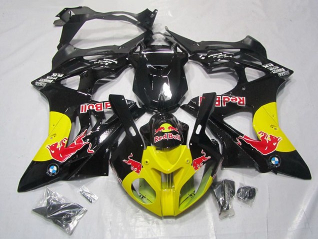 Lojas Carenagens Moto BMW S1000RR 2009-2014 - Preto Brilhante Amarelo Red Bull