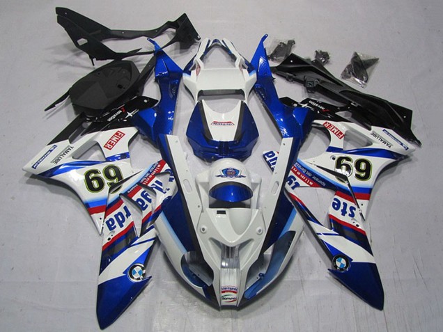 Lojas Carenagens Moto BMW S1000RR 2009-2014 - Branco Vermelho Azul Preto Sterilgarda 69