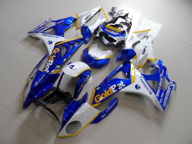 Lojas Carenagens Moto BMW S1000RR 2009-2014 - Branco Amarelo Azul OuroBet
