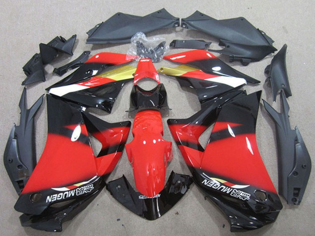 Lojas Carenagens Moto Honda CBR125R 2011-2016 - Vermelho Ouro Preto Brilhante