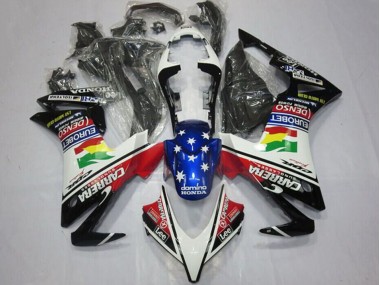 Lojas Carenagens Moto Honda CBR500R 2013-2015 - Branco Vermelho Azul Preto Brilhante Star Carrera Lee DENSO EuroBet