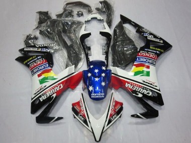 Lojas Carenagens Moto Honda CBR500R 2013-2015 - Branco Vermelho Azul Preto Brilhante Star Carrera Lee DENSO EuroBet