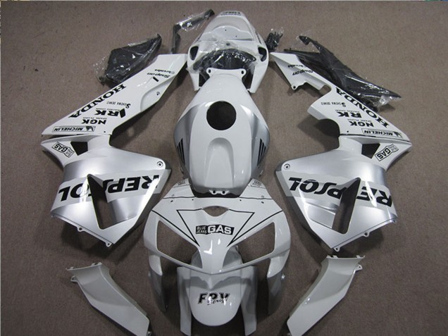 Lojas Carenagens Moto Honda CBR600RR 2005-2006 - Branco Preto Repsol
