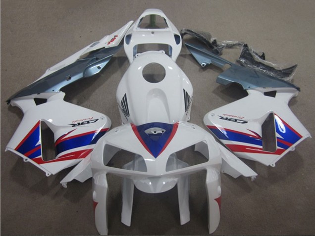Lojas Carenagens Moto Honda CBR600RR 2005-2006 - Branco Azul Vermelho Prata