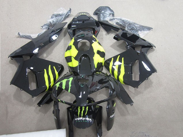 Lojas Carenagens Moto Honda CBR600RR 2005-2006 - Preto Brilhante Verde Monstro