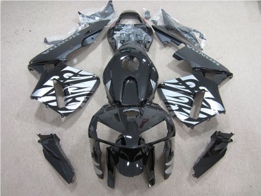 Lojas Carenagem Moto Honda CBR600RR 2005-2006 - Preto Brilhante Prata Chama