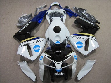 Lojas Carenagens Moto Honda CBR600RR 2005-2006 - Branco Azul Amarelo Preto Brilhante Konica Minolta